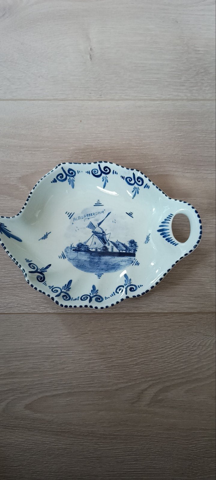 Delfts Blauw schaaltje Alblasserdam, handgeschilderd, Ophalen of Verzenden