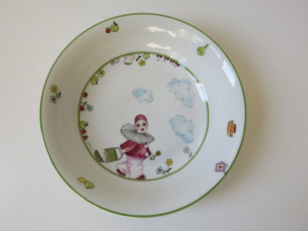 Kronester Bavaria porseleinen serveerschaaltje pierrot clown, Porselein of Keramiek, Schaal, Rond, Ophalen of Verzenden