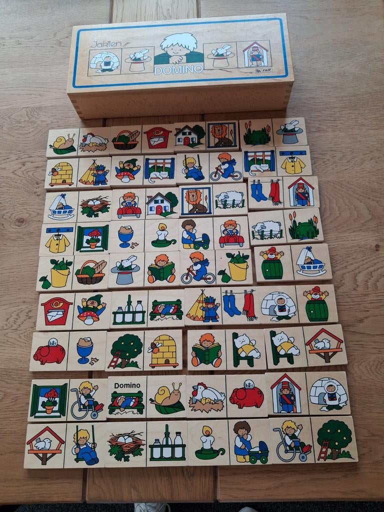 Jaklien rolf houten domino 36 delig, Ophalen of Verzenden