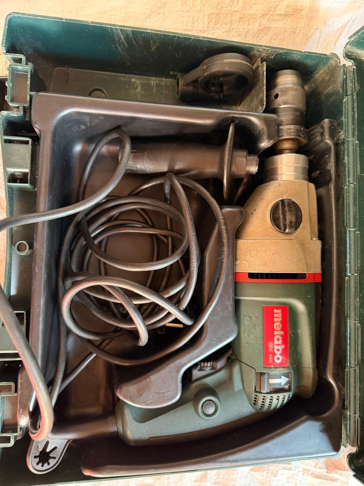 Metabo SBE 660 Klopboormachine - 660W, Boormachine, Ophalen of Verzenden, Klopboormechanisme, Gebruikt