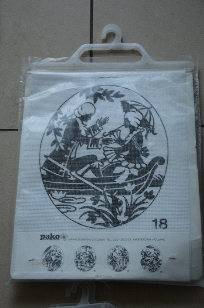 Pako handwerken borduurpakket met lijst nostalgisch plaatje, Ophalen of Verzenden, Nieuw, Handborduren, Borduurpakket