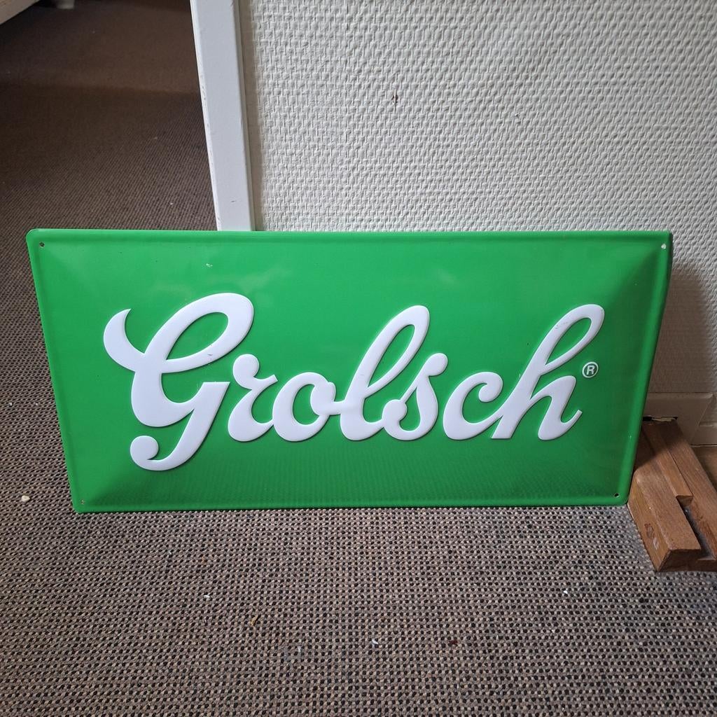 Grolsch bord, Ophalen of Verzenden, Gebruikt, Reclamebord, Plaat of Schild, Grolsch