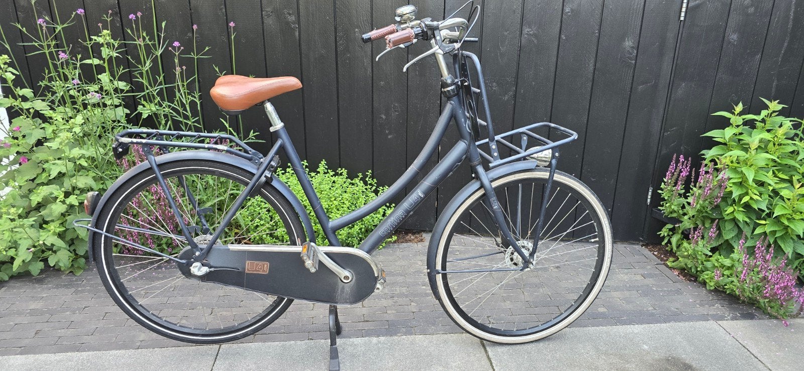 Damesfiets met voordrager en mand, Fietsen en Brommers, Fietsen | Dames | Damesfietsen, Overige merken, Terugtraprem, Ophalen of Verzenden