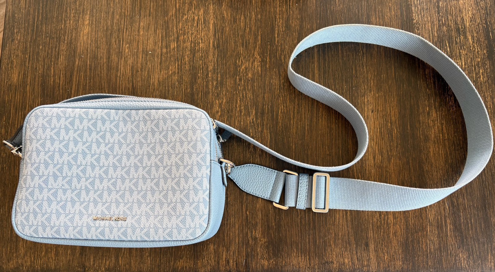 Lichtblauwe Michael Kors tas, Blauw, Zo goed als nieuw, Leer, Ophalen