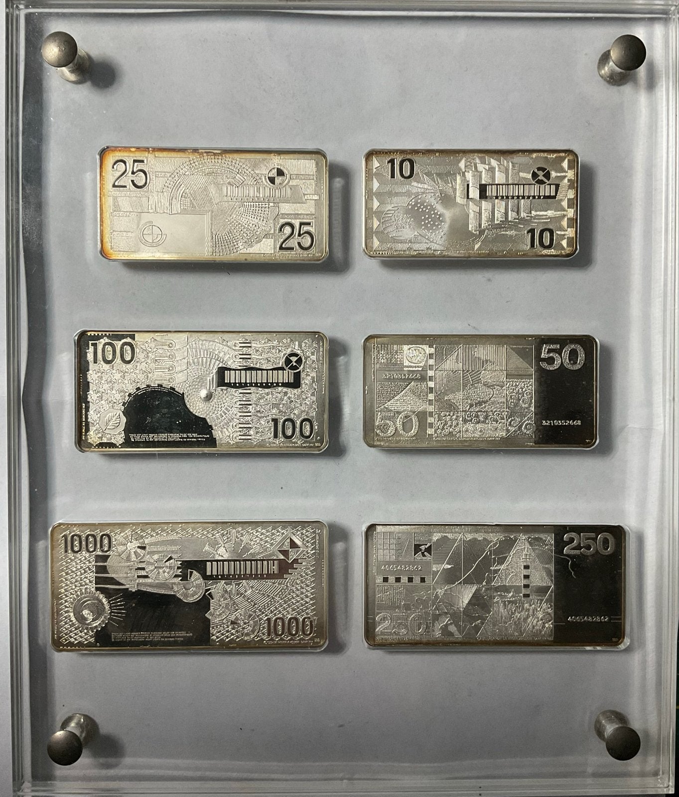 Zilveren Gulden Biljetten Set - 6 Stuks, Ophalen of Verzenden, 10 gulden, Setje