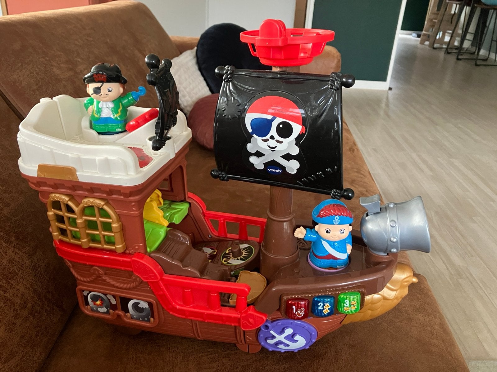 VTech toet toet Piratenschip met geluid en licht, Ophalen, Gebruikt, Overige typen, Met licht