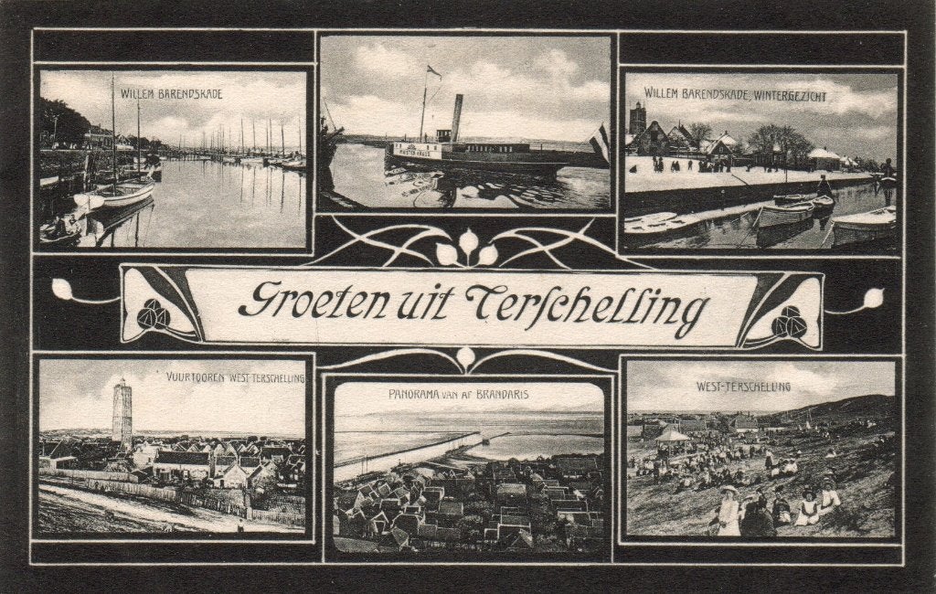Groeten uit Terschelling, Verzenden, Voor 1920, Ongelopen, Waddeneilanden