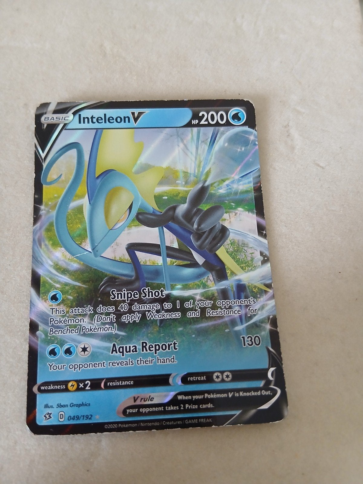 Pokémon Kaart Inteleon V (049/192) - Basic V Rule, Ophalen of Verzenden, Gebruikt, Losse kaart