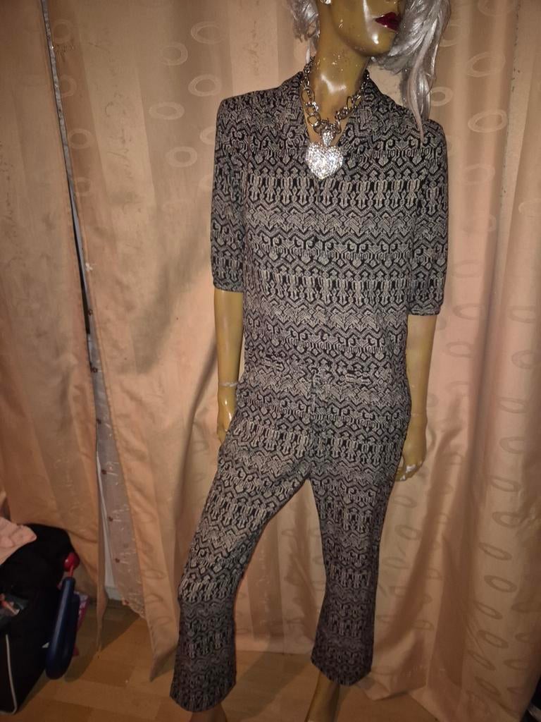 Stijlvolle jumpsuit met patroon maison scotch, Zwart, Zo goed als nieuw, Maat 34 (XS) of kleiner, Maison Scotch