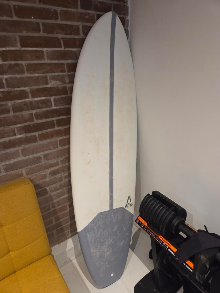 Zo goed als nieuw 6ft surfboard (shortboard, softtop), Ophalen, Zo goed als nieuw, Shortboard, Met vinnen