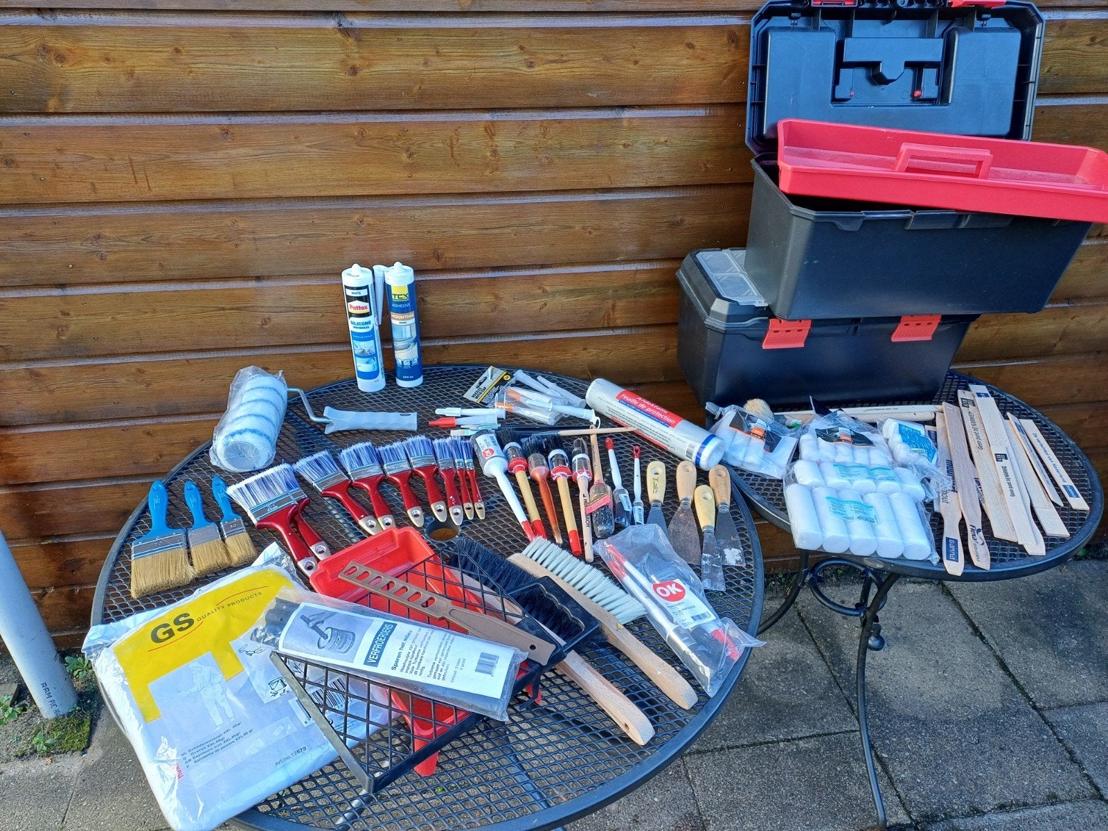 Uitgebreide set schildersgereedschap in 2 opbergdozen, Ophalen, Nieuw, Overige typen