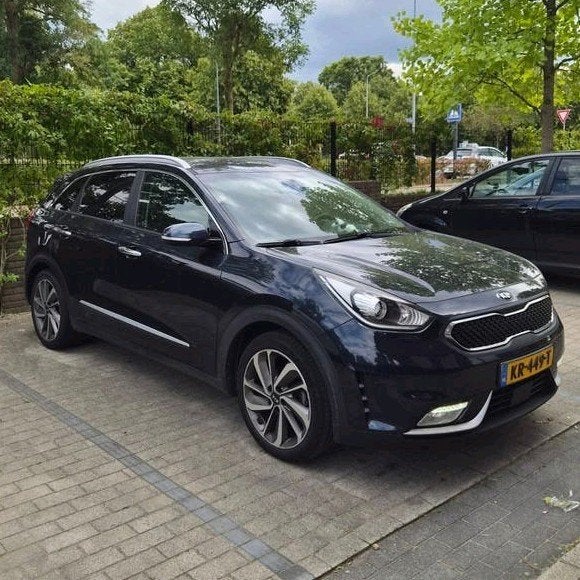 Kia Niro 1.6 GDi Hybrid ExecutiveLine 141pk 2016 Blauw, Auto's, 1580 cc, Blauw, 23 km/l, Origineel Nederlands