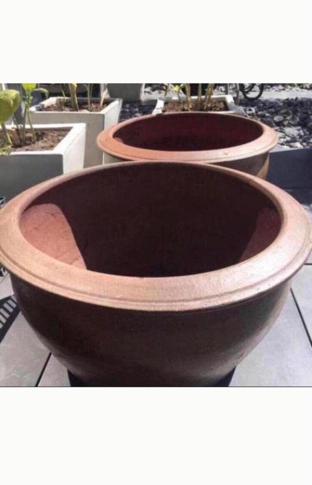 Grote oud Hollandse terracotta XL stevige zware bloempotten, Tuin en Terras, Ophalen, Zo goed als nieuw, Rond, Balkon