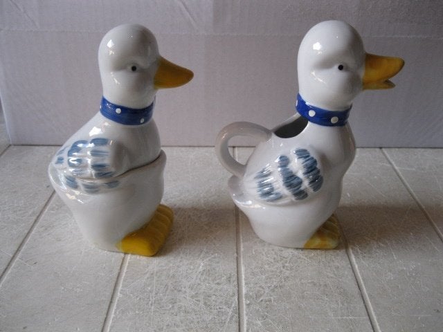 1 nieuw, melk en suiker, eenden stelletje, Huis en Inrichting, Overige typen, Ophalen of Verzenden, Nieuw, Meerkleurig
