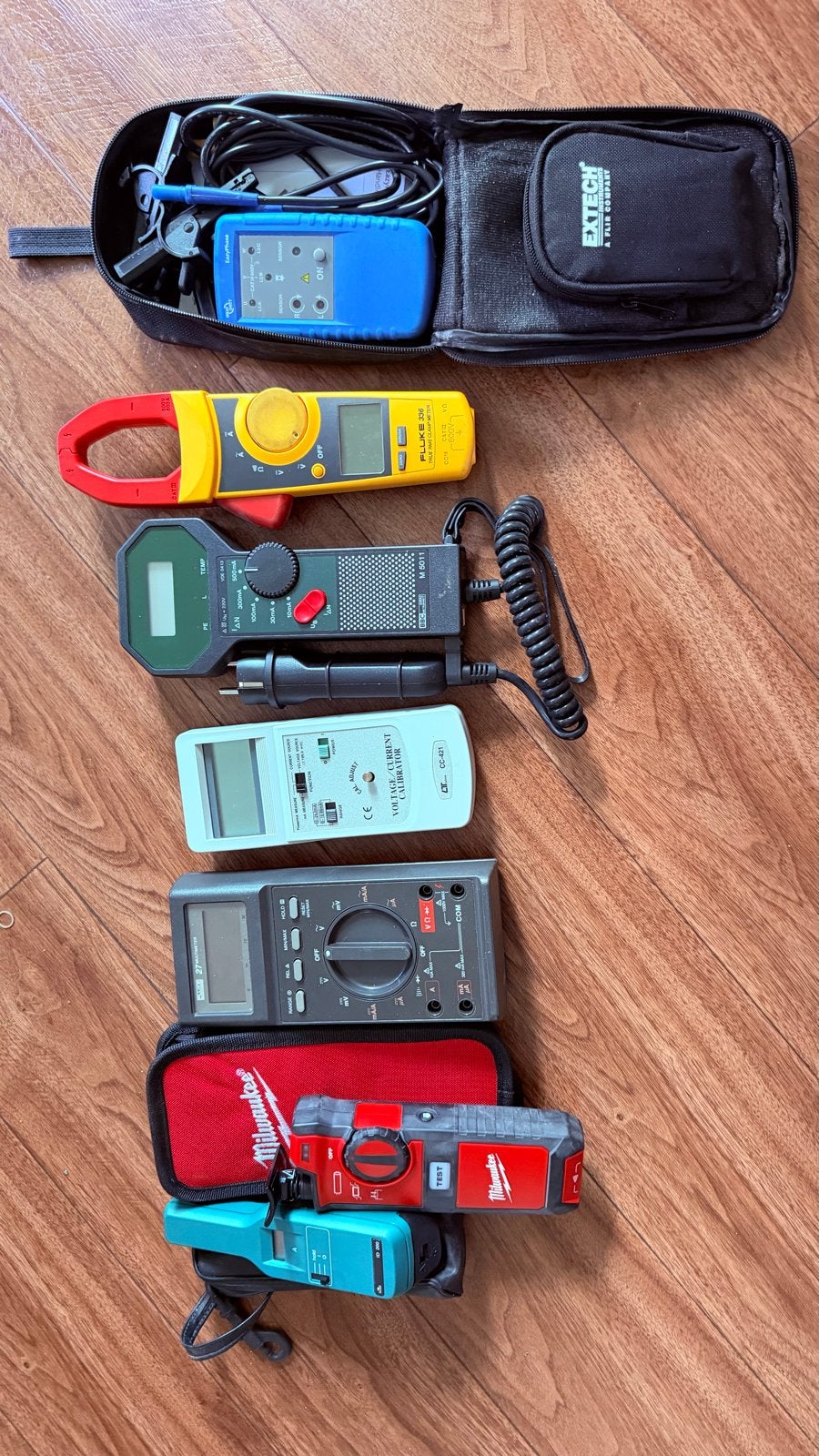 Diverse meetapparatuur voor de vakman, Doe-het-zelf en Verbouw, Meetapparatuur, Ophalen, Gebruikt, Elektriciteit
