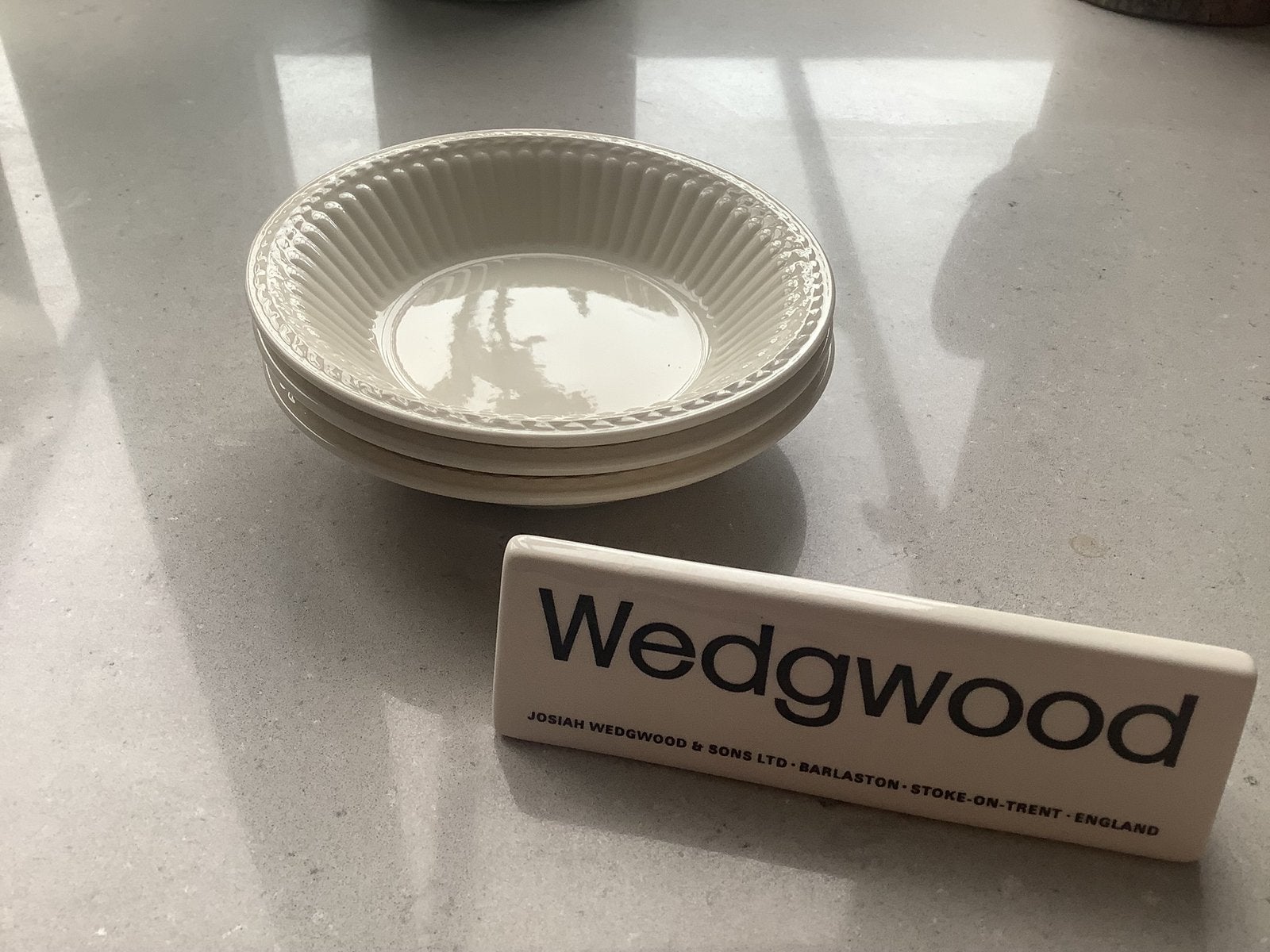 3 zgan compoteschaaltjes 13 cm WEDGWOOD EDME., Overige typen, Ophalen of Verzenden, Zo goed als nieuw, Wedgwood