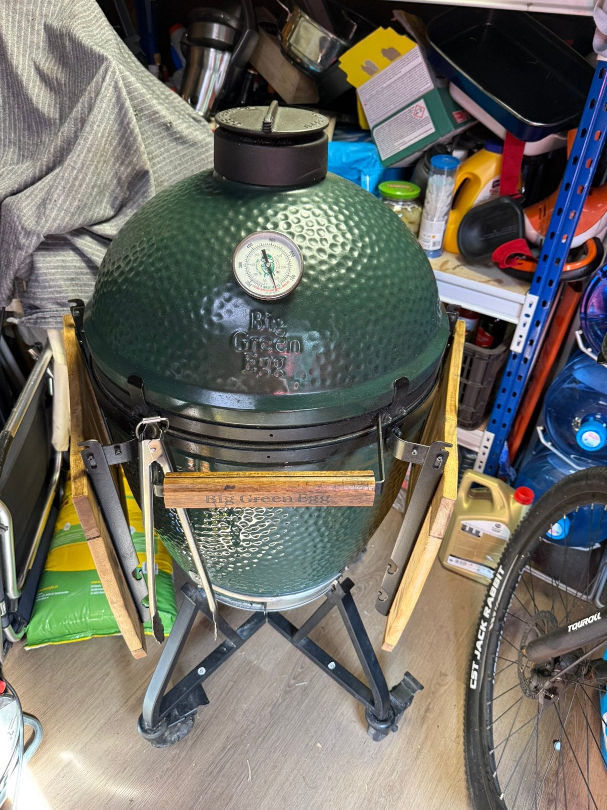 Big Green Egg Large, Tuin en Terras, Houtskoolbarbecues, Zo goed als nieuw, Ophalen of Verzenden