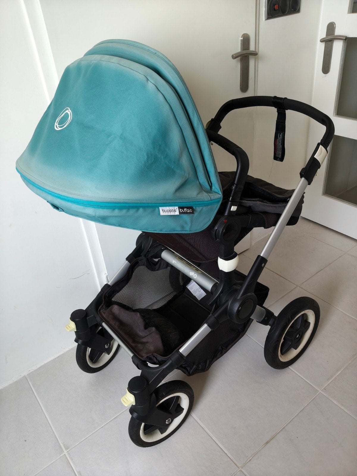 Bugaboo Buffalo kinderwagen - Zeeblauw, Kinderen en Baby's, Kinderwagens en Combinaties, Gebruikt, Bugaboo, Verstelbare duwstang