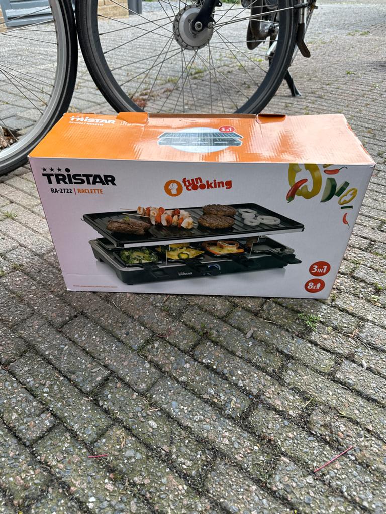 Tristar RA-2722 Raclette Grill - 3-in-1 Fun Cooking, Ophalen, Nieuw, 8 personen of meer