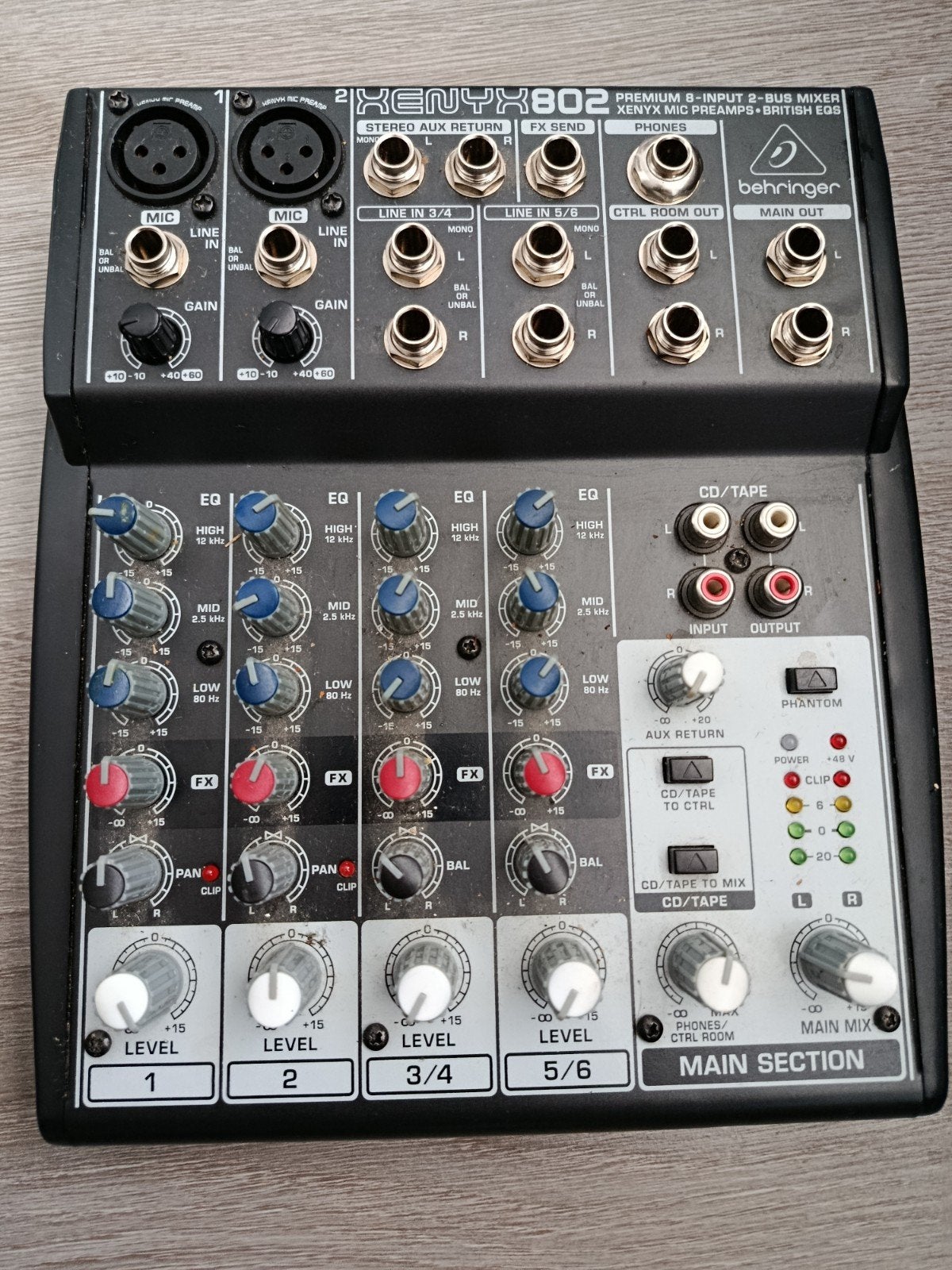 Behringer Xenyx 802 Mixer - Zo goed als nieuw, Muziek en Instrumenten, Ophalen of Verzenden, Zo goed als nieuw, 5 tot 10 kanalen