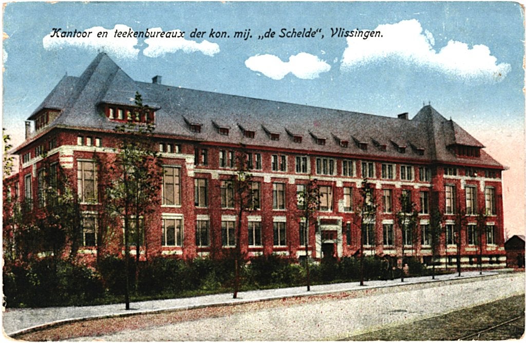 804655	Vlissingen	Kantoor Teekenbureaux Kon Mij Schelde	1918, Verzamelen, Ophalen of Verzenden, Voor 1920, Gelopen, Zeeland