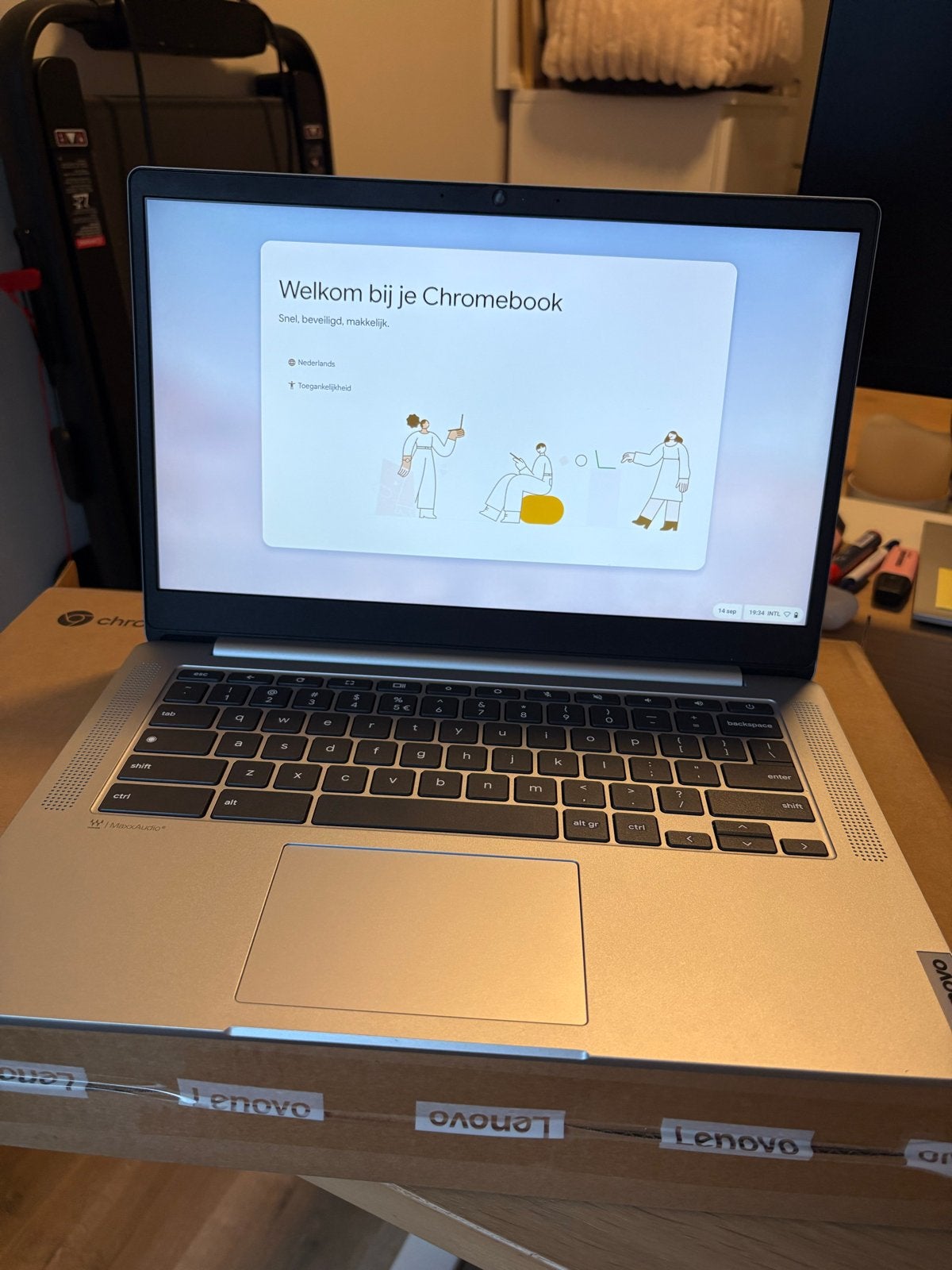 Nieuwe Lenovo Chromebook IP Slim 3 Chrome 14M868 - Ongebruik, 14 inch, Qwerty, 8 GB, Ophalen of Verzenden