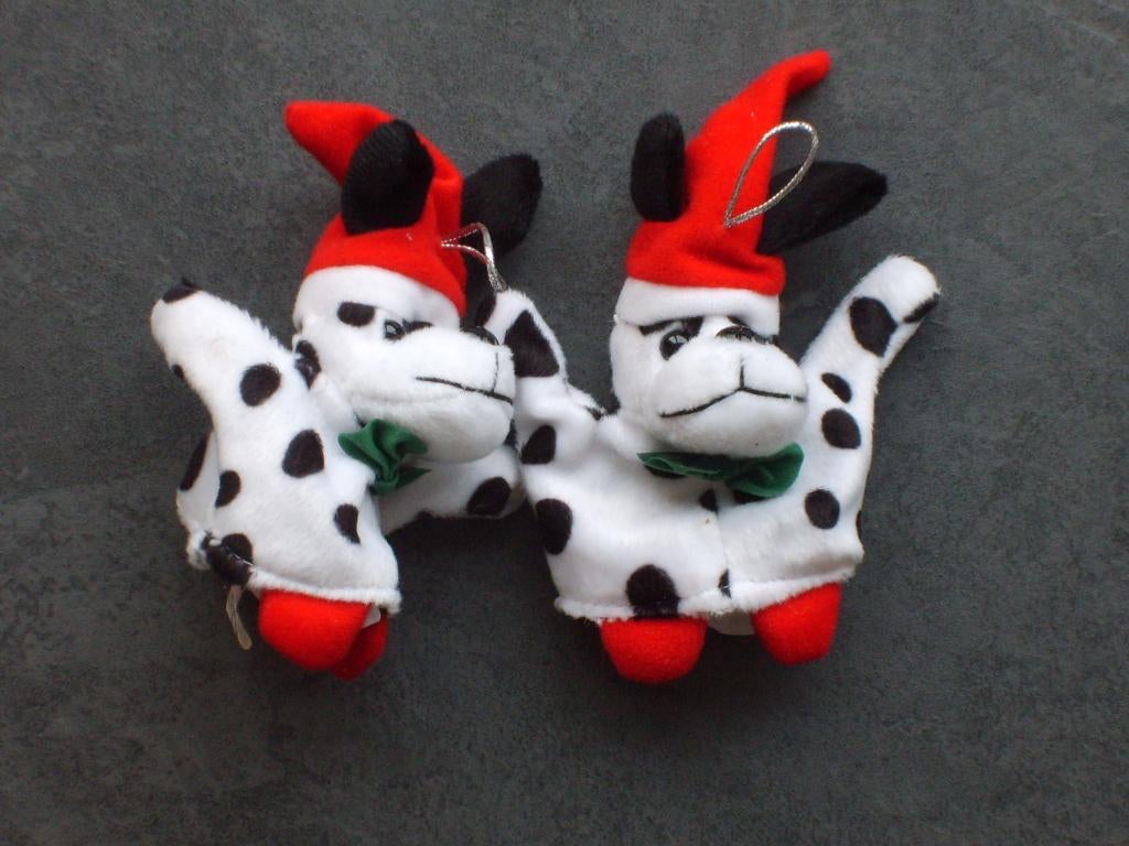 Rood/witte kerst handpoppetjes 2x., Ophalen of Verzenden, Nieuw