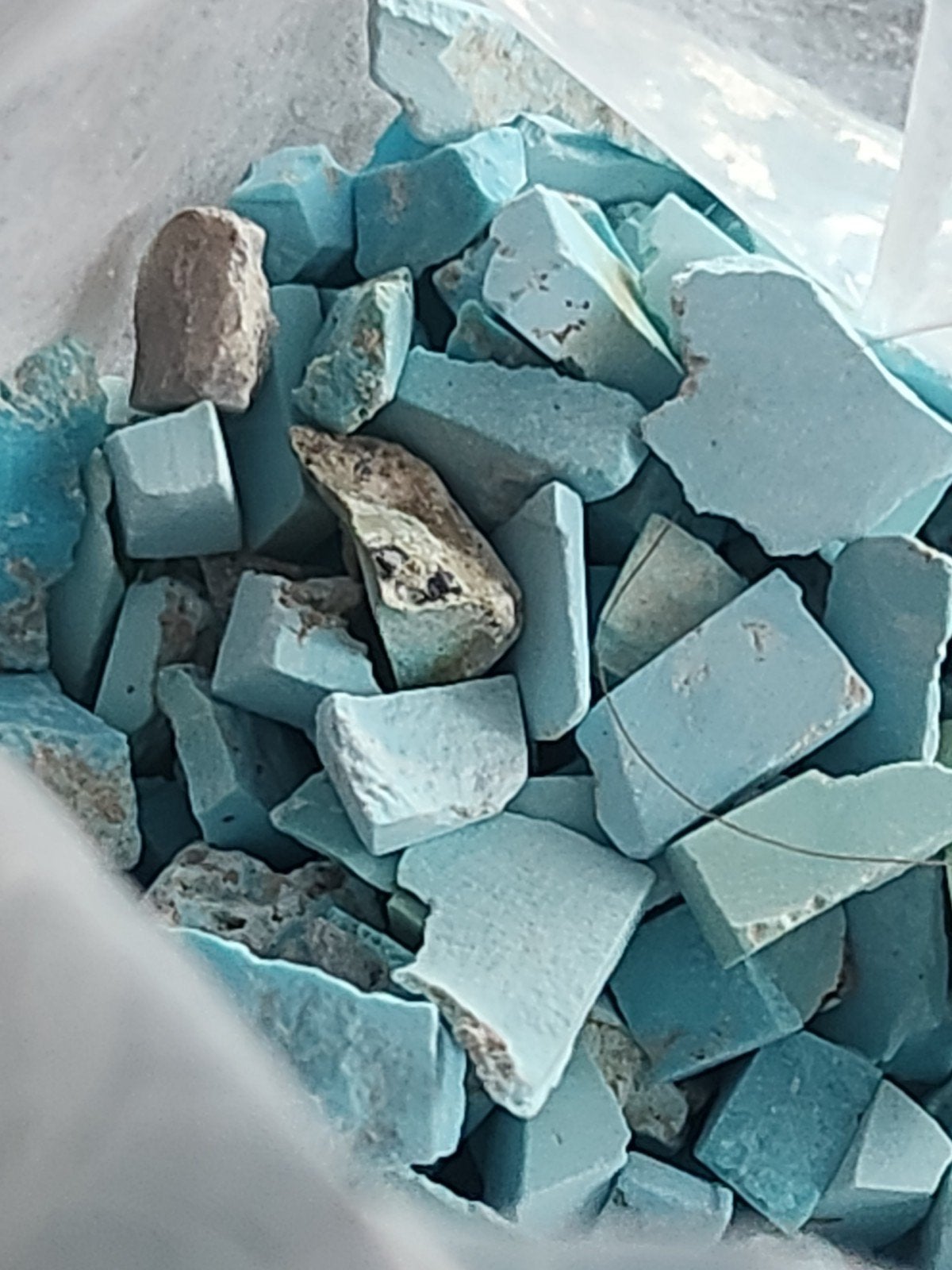 Turquoise brokken voor energetische werking - Diepe kleur, Ophalen of Verzenden
