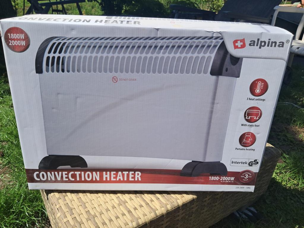 Nieuwe Alpina Convector Kachel - 1800-2000W, Doe-het-zelf en Verbouw, Verwarming en Radiatoren, 30 tot 80 cm, Minder dan 60 cm