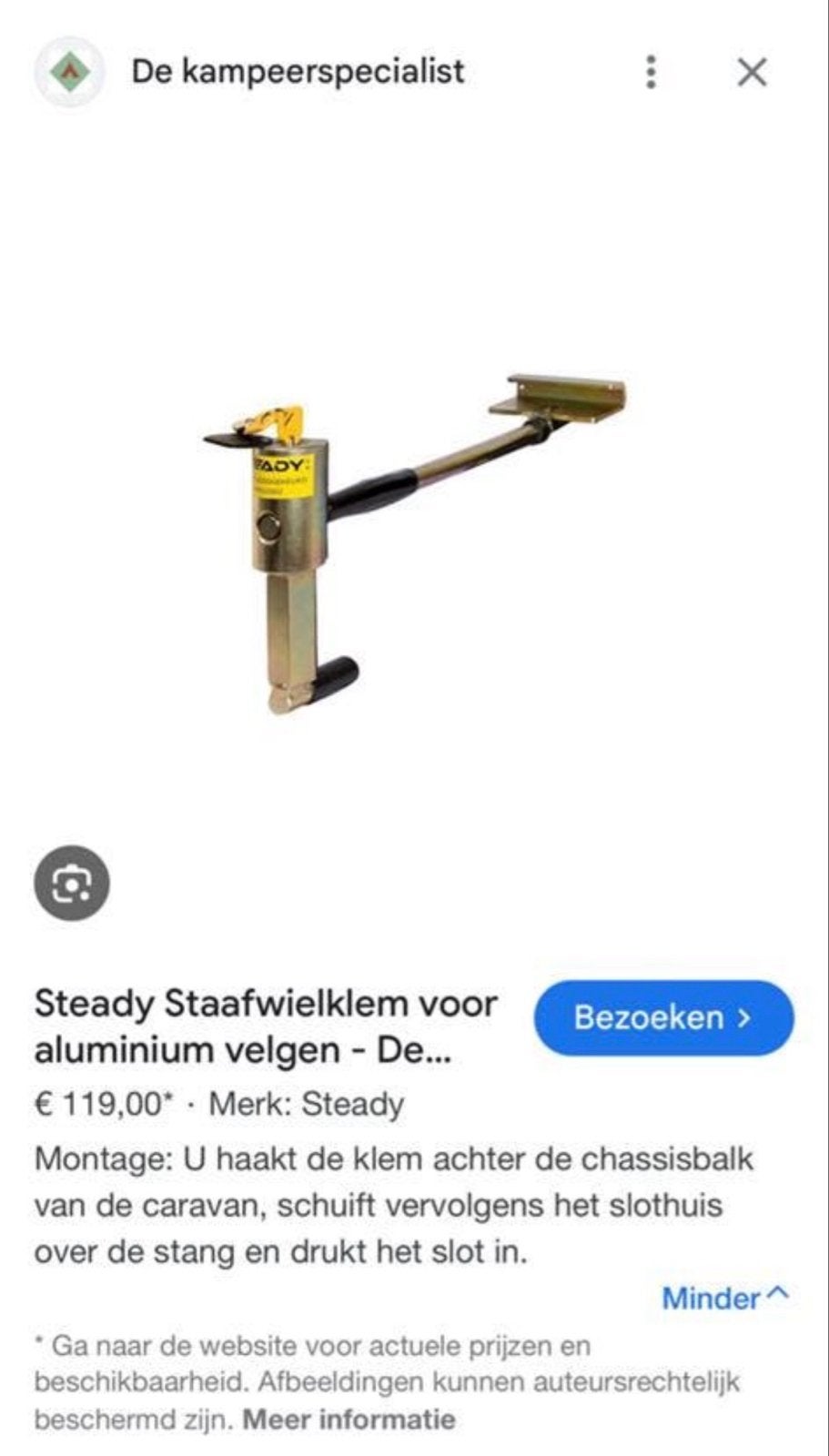 Steady Staafwielklem SCM goedgekeurd, Ophalen of Verzenden, Zo goed als nieuw