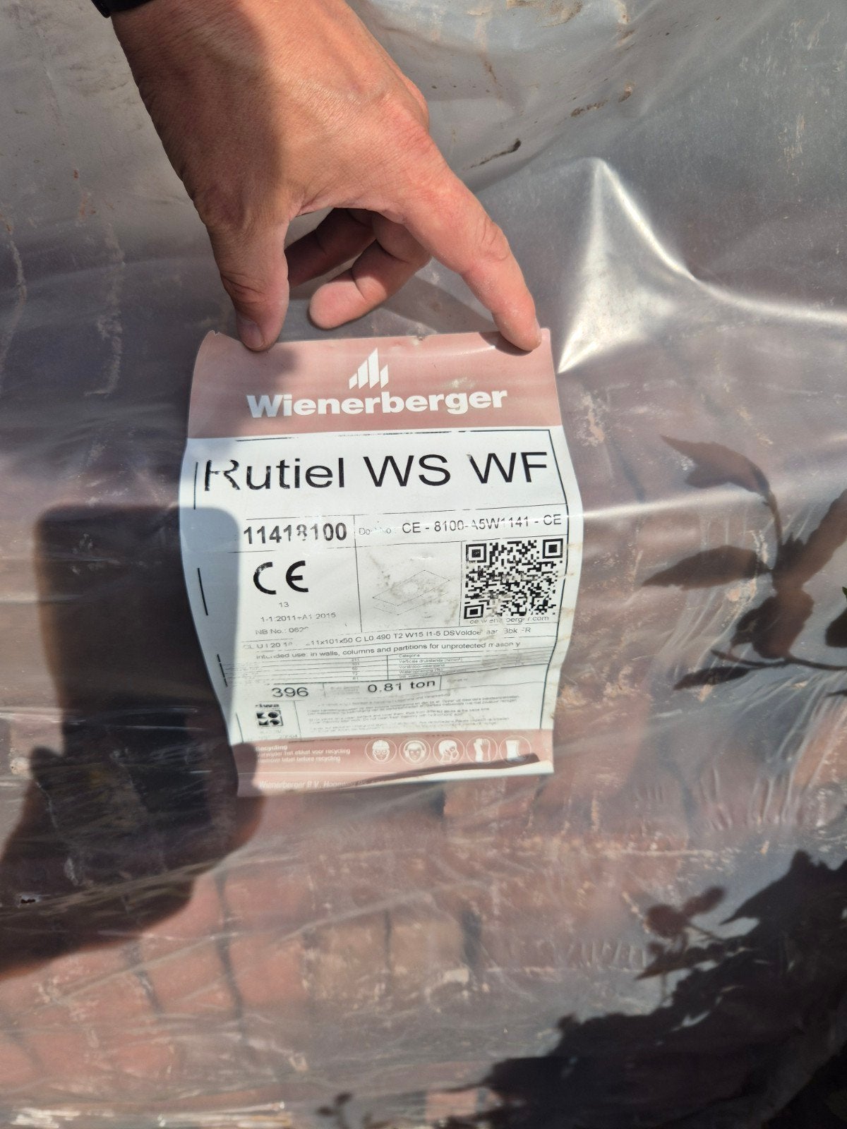 Restant Wienerberger WS SF baksteen. 268 stuks op pallet., Ophalen, Nieuw, Bakstenen