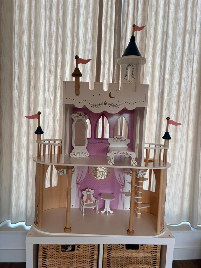 Verbaudet houten Barbie kasteel - Poppenhuis, Ophalen, Gebruikt, Poppenhuis