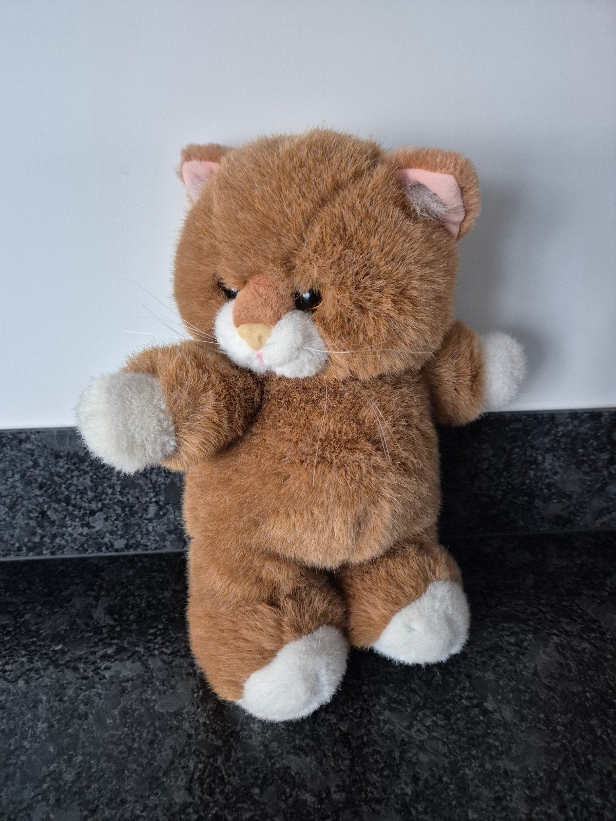 Vintage Knuffel Kat rechtopstaand bijzonder, Ophalen of Verzenden, Zo goed als nieuw, Stoffen beer, Overige merken