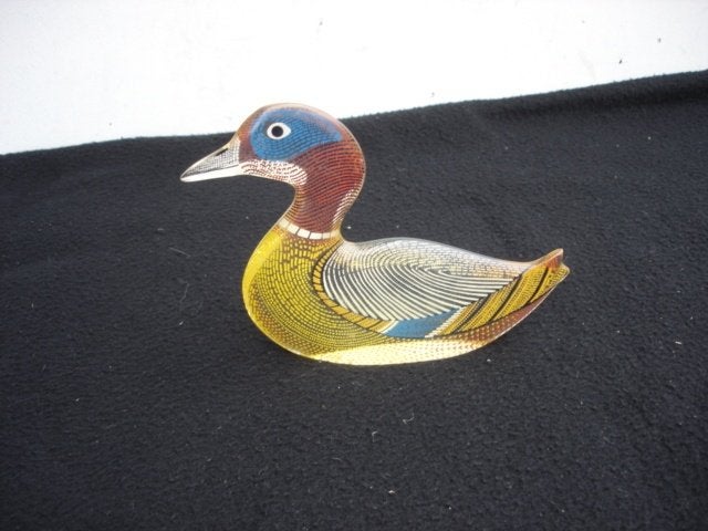 Abraham Palatnik Lucite Eend, Meerkleurig, Handgemaakt, Ophalen of Verzenden, 12 cm