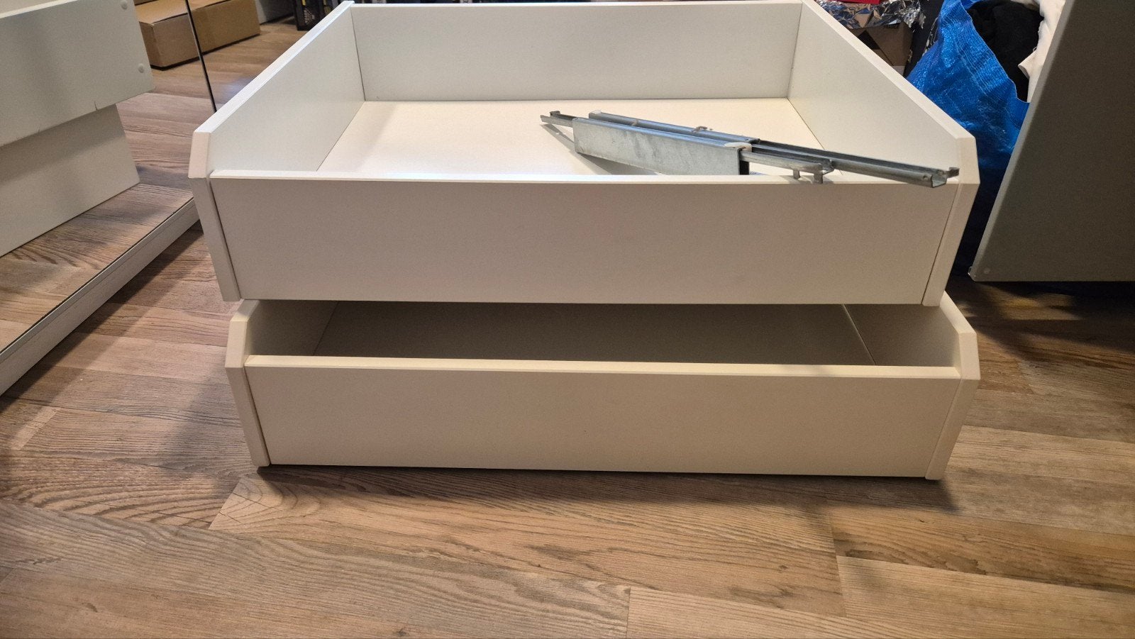 Set van 3 witte Ikea KOMPLEMENT lades 75x58 cm, Huis en Inrichting, Ophalen, Nieuw, 50 tot 100 cm, 3 of 4 laden