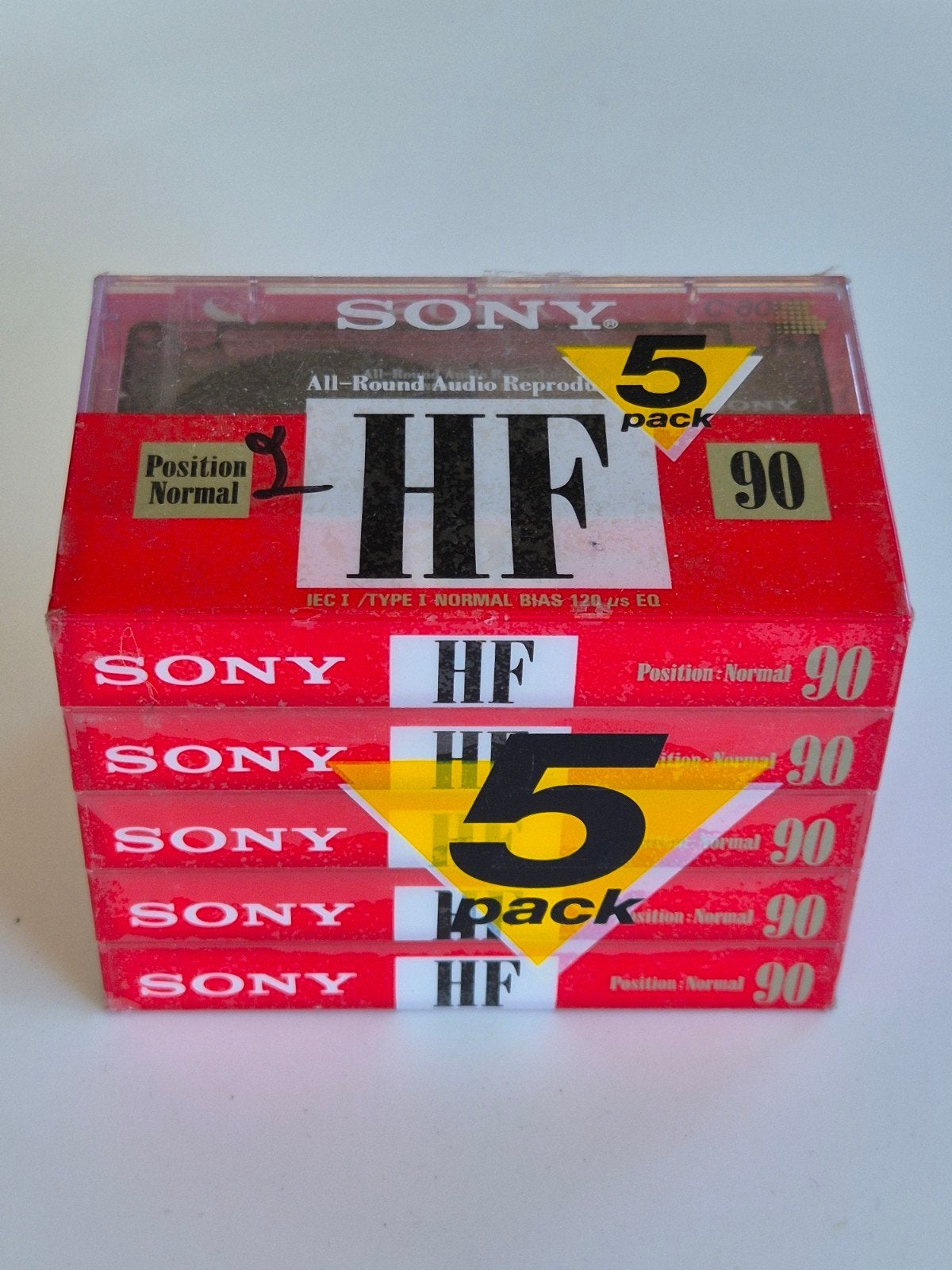 Sony C-90HF Cassettebandjes - 5-pack, Nieuw in verpakking, Cd's en Dvd's, Cassettebandjes, 2 t/m 25 bandjes, Overige genres, Ophalen of Verzenden