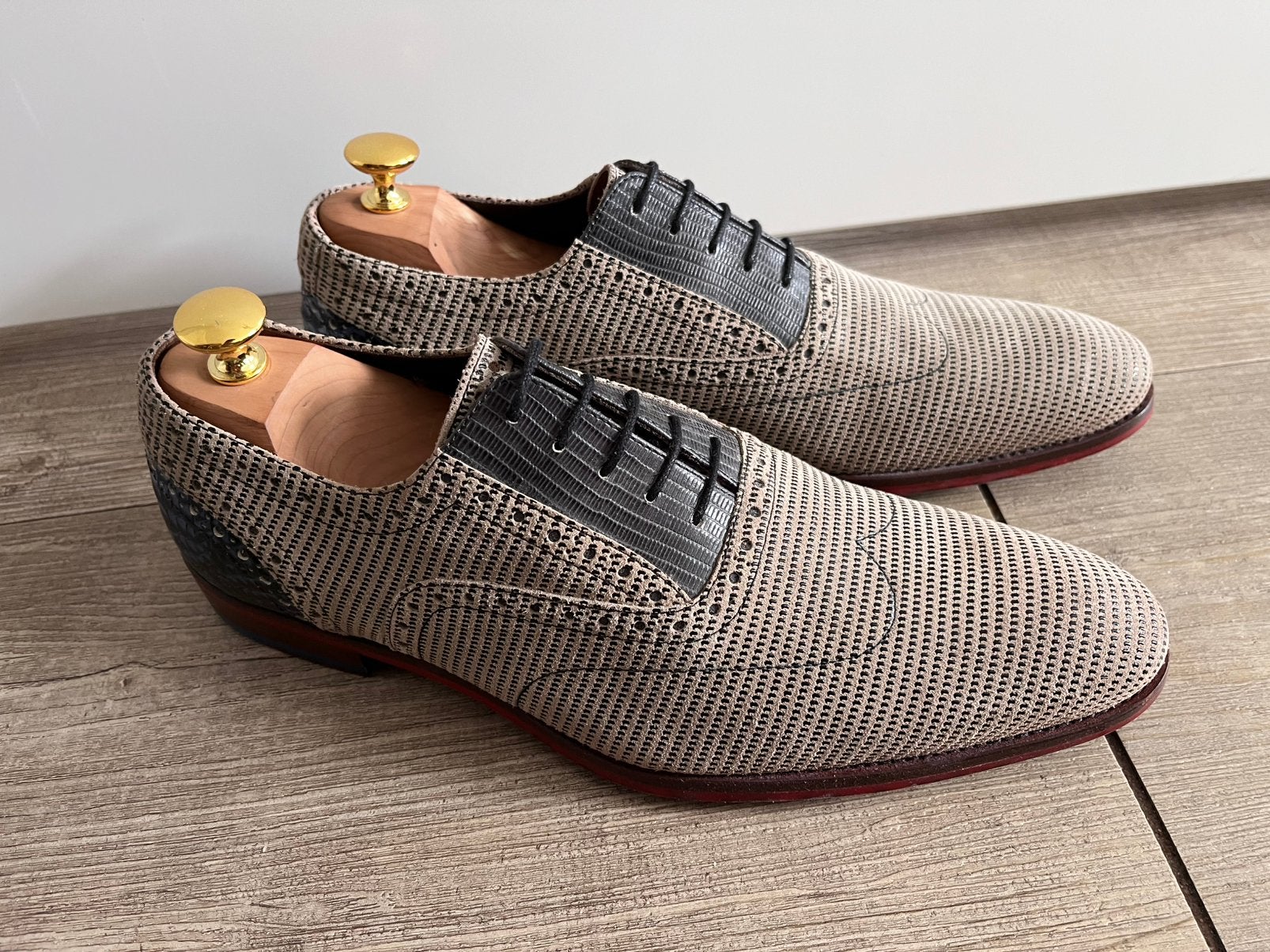 Floris van Bommel herenschoenen 7.5 / 41.5 eenmalig gedragen, Kleding | Heren, Floris van Bommel, Overige kleuren, Floris van Bommel