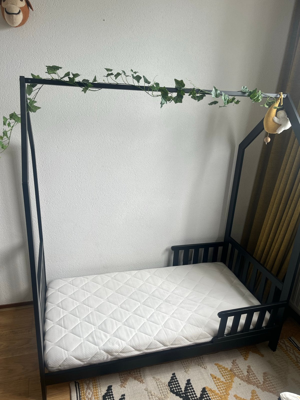Kinderbed met lattenbodem en matras, Ophalen, Gebruikt, 70 tot 85 cm, 140 tot 160 cm