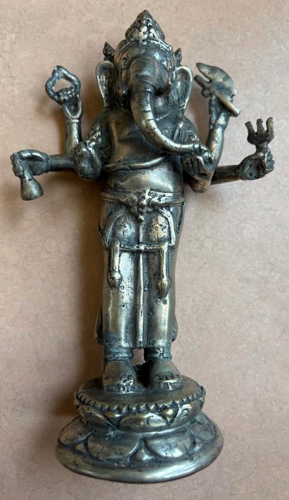 Prachtig Ganesha beeldje, brons, 20 cm, Ophalen of Verzenden