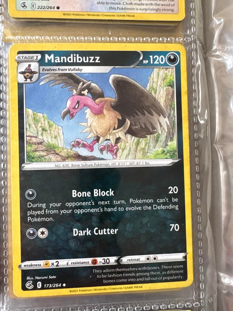 Mandibuzz Pokémon Kaart - 173/264 - Stage 1, Ophalen, Zo goed als nieuw, Losse kaart