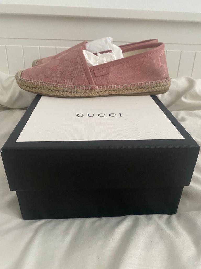 Gucci Espadrilles Roze - Nieuw in Doos, Kleding | Dames, Schoenen, Nieuw, Roze, Ophalen, Slippers