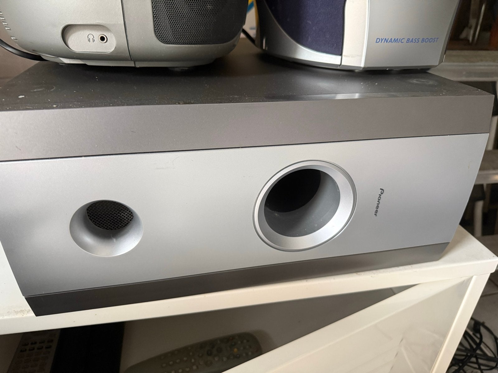 Pioneer Vintage Zilveren Speaker - Subwoofer, Ophalen of Verzenden, Gebruikt, Subwoofer, Overige merken