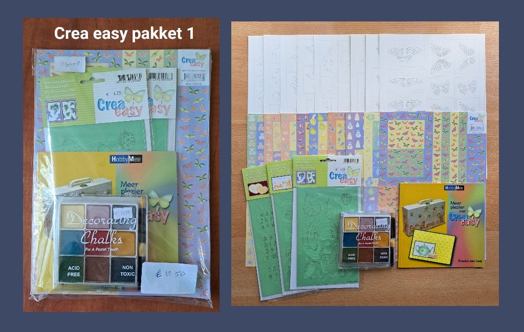 2x CREA EASY PAKKETJES OM KAARTEN TE MAKEN, Ophalen of Verzenden, Nieuw, Overige thema's, Overige typen