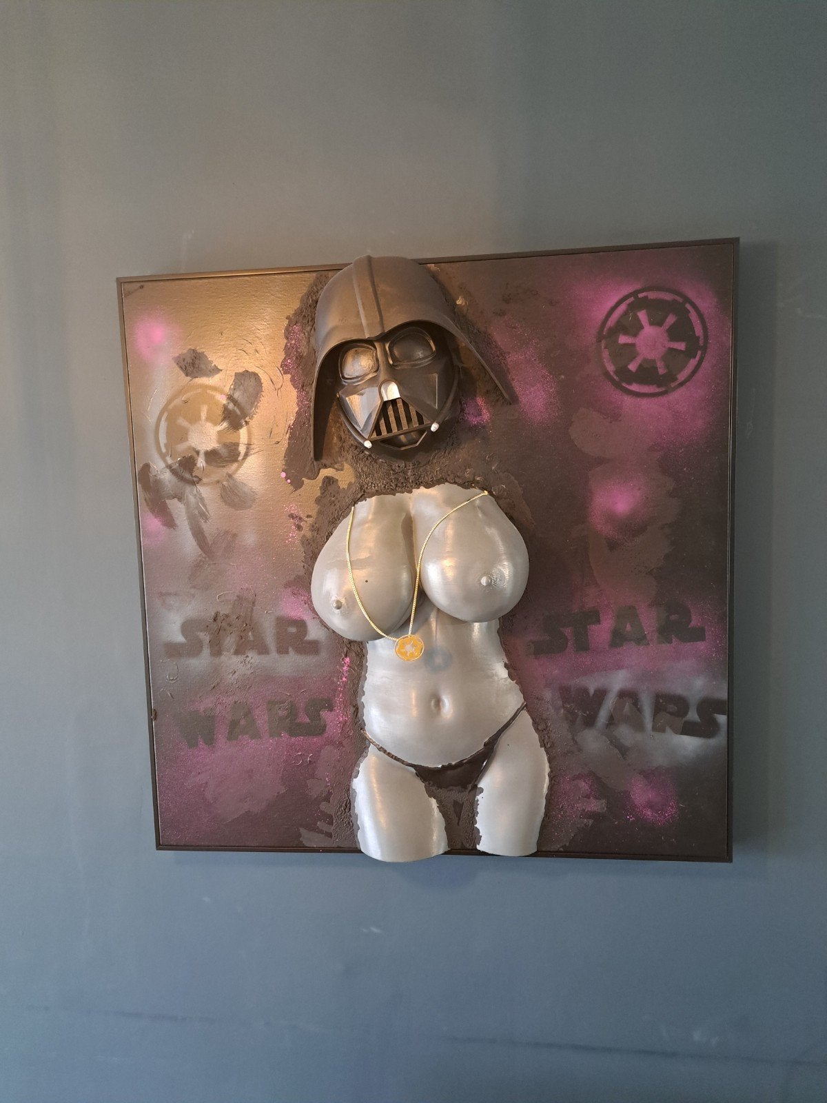 Uniek Darth Vader Star Wars Schilderij met 3D-print, Ophalen, Nieuw