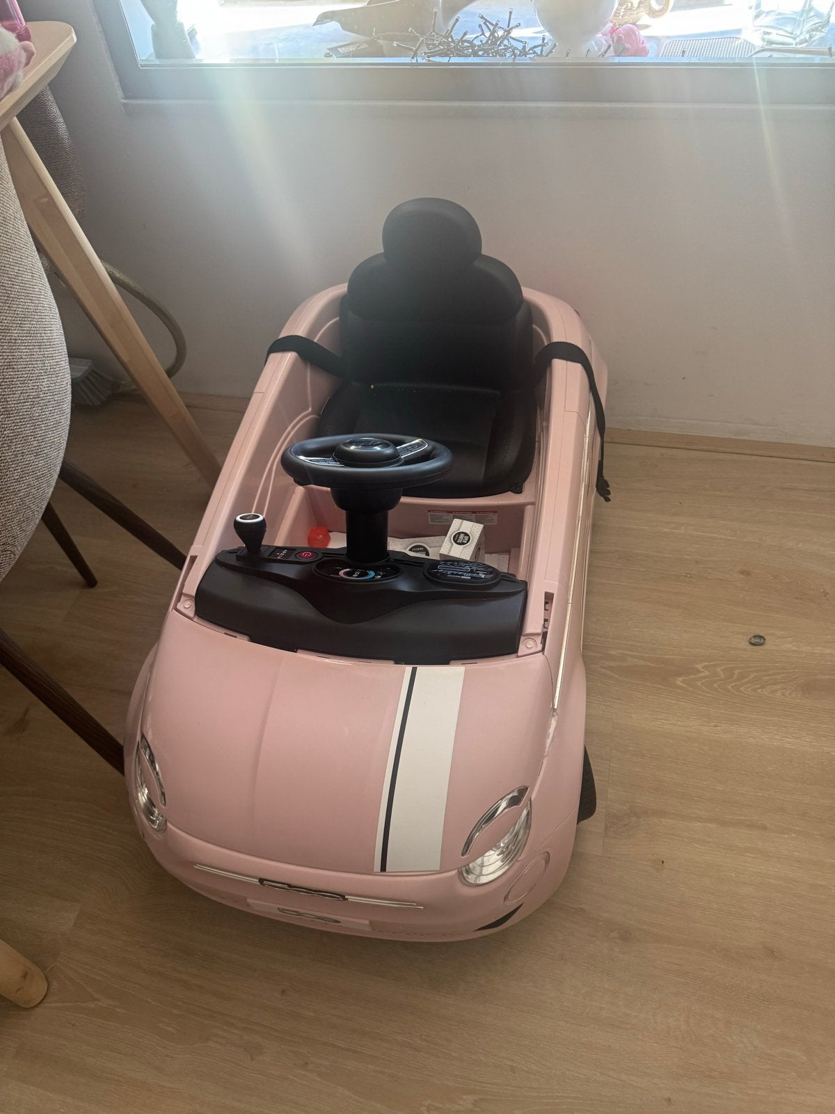 Roze Fiat 500 Elektrische Kinderauto, Gebruikt