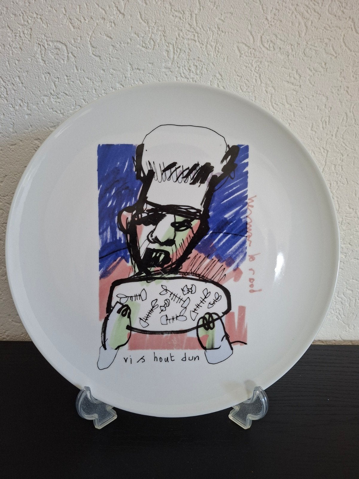 Librije / Herman Brood 'Vis hout dun' bord Proeven van Kunst, Antiek en Kunst, Ophalen of Verzenden