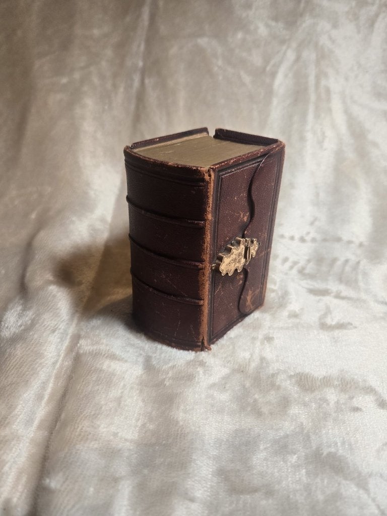 Antieke Bijbel uit 1870 met 14k gouden slot, Ophalen of Verzenden, Bijbel