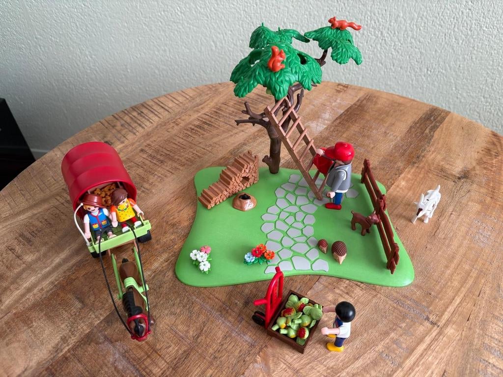 Playmobile paard + wagen tuintje, Ophalen of Verzenden