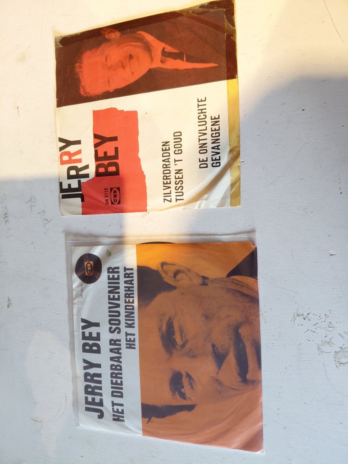 Jerry Bey - Diverse 7 inch singles (Nederlandstalig), Cd's en Dvd's, Gebruikt, Fotohoes, 7 inch, Ophalen of Verzenden