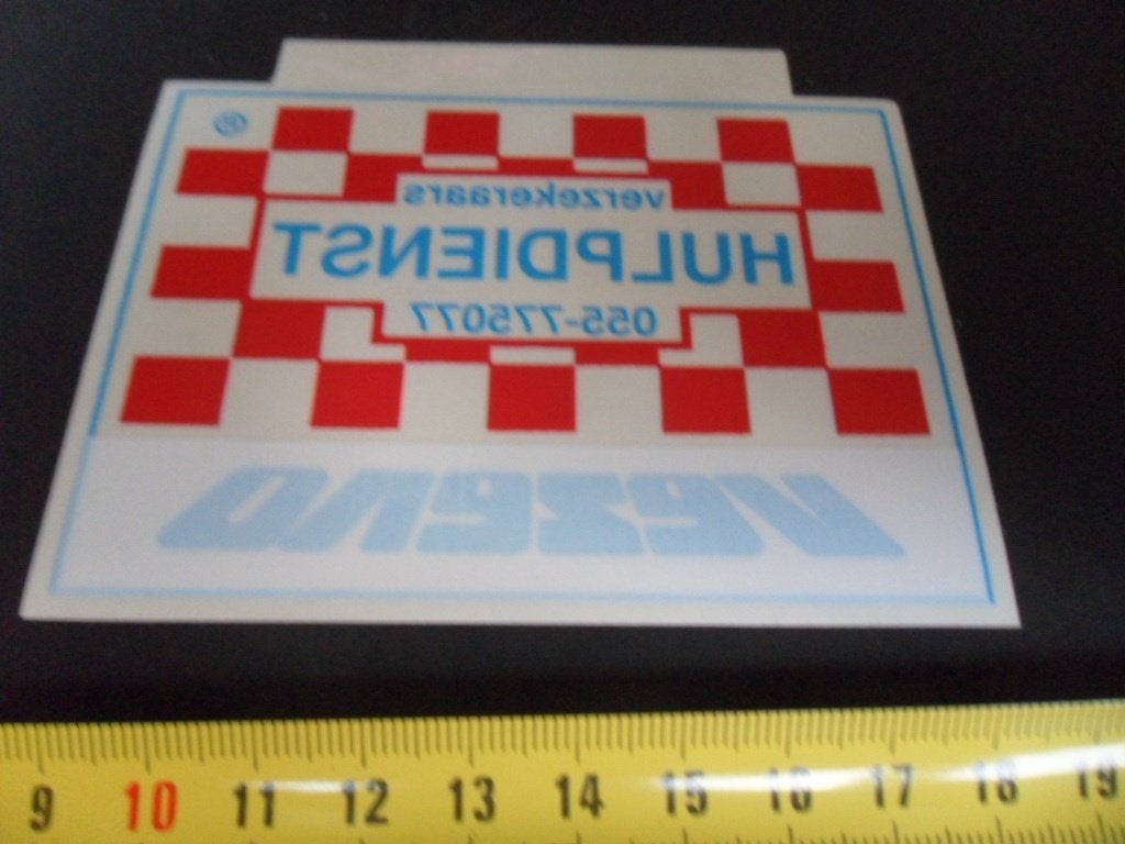 sticker raamsticker VEZENO verzekeraars hulpdienst, Ophalen of Verzenden, Zo goed als nieuw